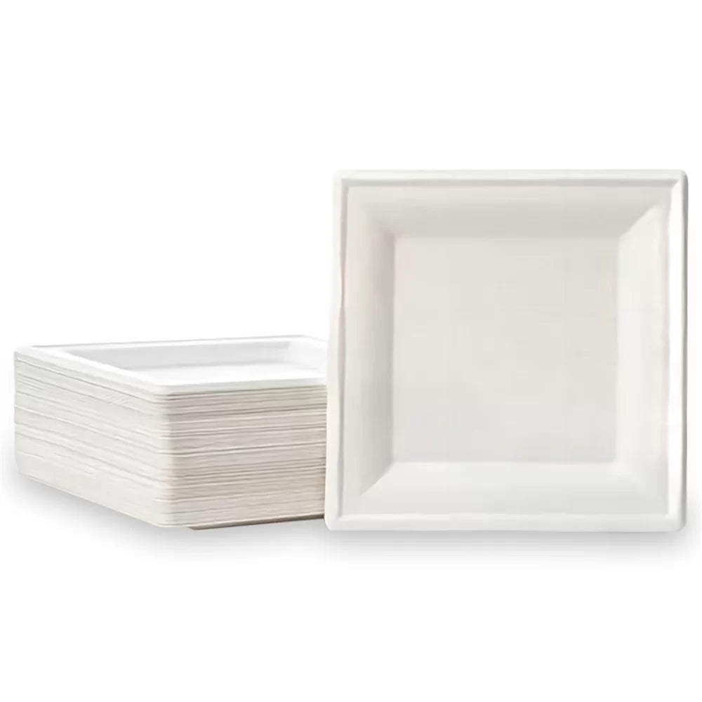 PLATO CUADRADO DE BAGAZO 8"" THINK. 10/50P